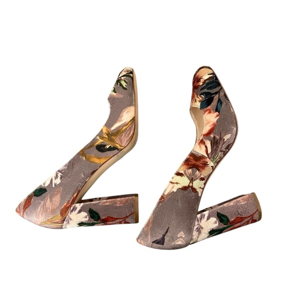 Nine West velour floral heels-8 - Picture 7 of 8